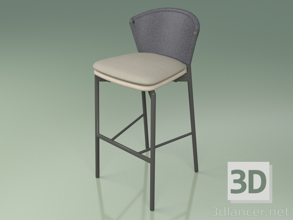 3d model Bar stool 050 (Gray, Metal Smoke, Polyurethane Resin Mole) - preview