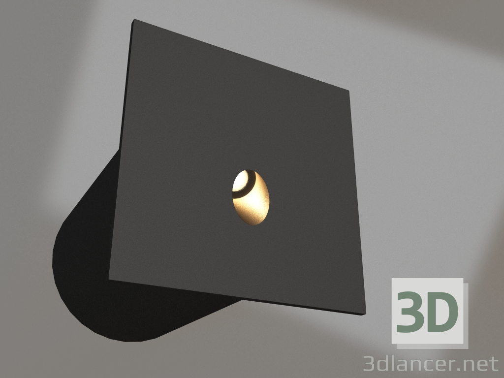 3D Modell Lampe LT-GAP-S70x70-3W Warm3000 (BK, 30°, 230V) - Vorschau