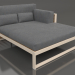 Modelo 3d Sofá modular XL, secção 2 direita, encosto alto, madeira artificial (Areia) - preview