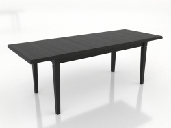 Esstisch TRANSFORM 2100x800 mm (ausziehbar, schwarz RAL 9005)