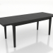 3D Modell Esstisch TRANSFORM 2100x800 mm (ausziehbar, schwarz RAL 9005) - Vorschau