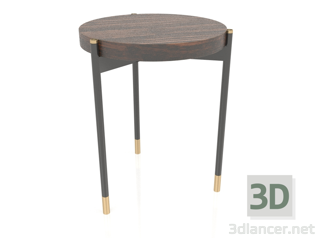 3d model Mesa auxiliar, acabado chapado en ébano, lacado negro mate (Alto 50 Profundidad 39 cm) - vista previa