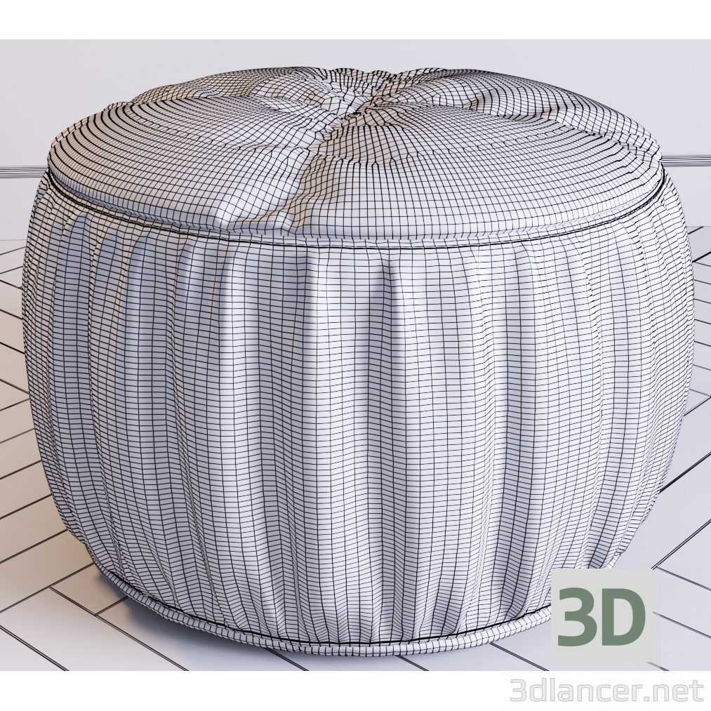 3d модель Велюровый пуф | 21880 | 3dlancer.net