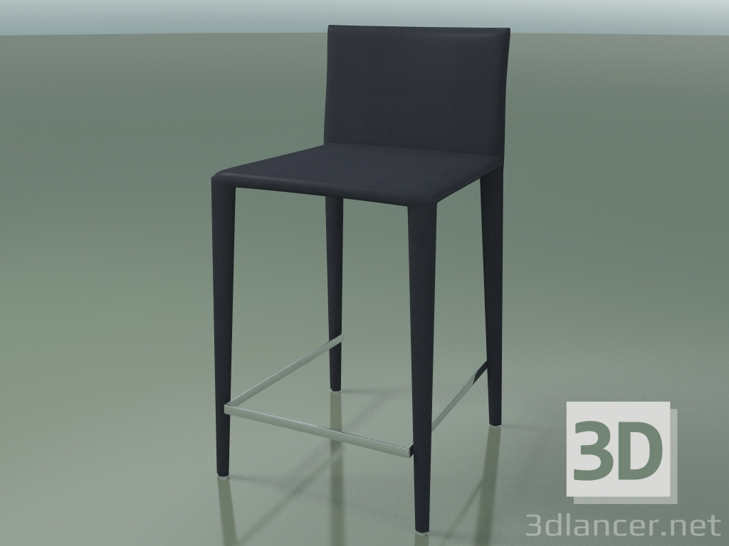 3d model Bar stool 1714 (hard leather, full leather upholstery) - preview
