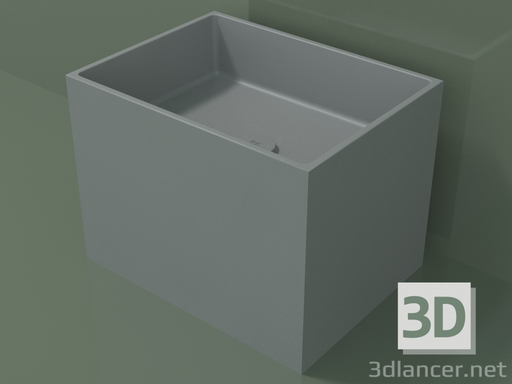 modèle 3D Vasque à poser (01UN22101, gris argenté C35, L 48, P 36, H 36 cm) - preview