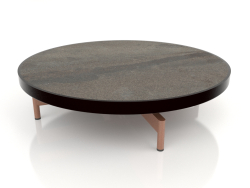 Round coffee table Ø90x22 (Black, DEKTON Radium)