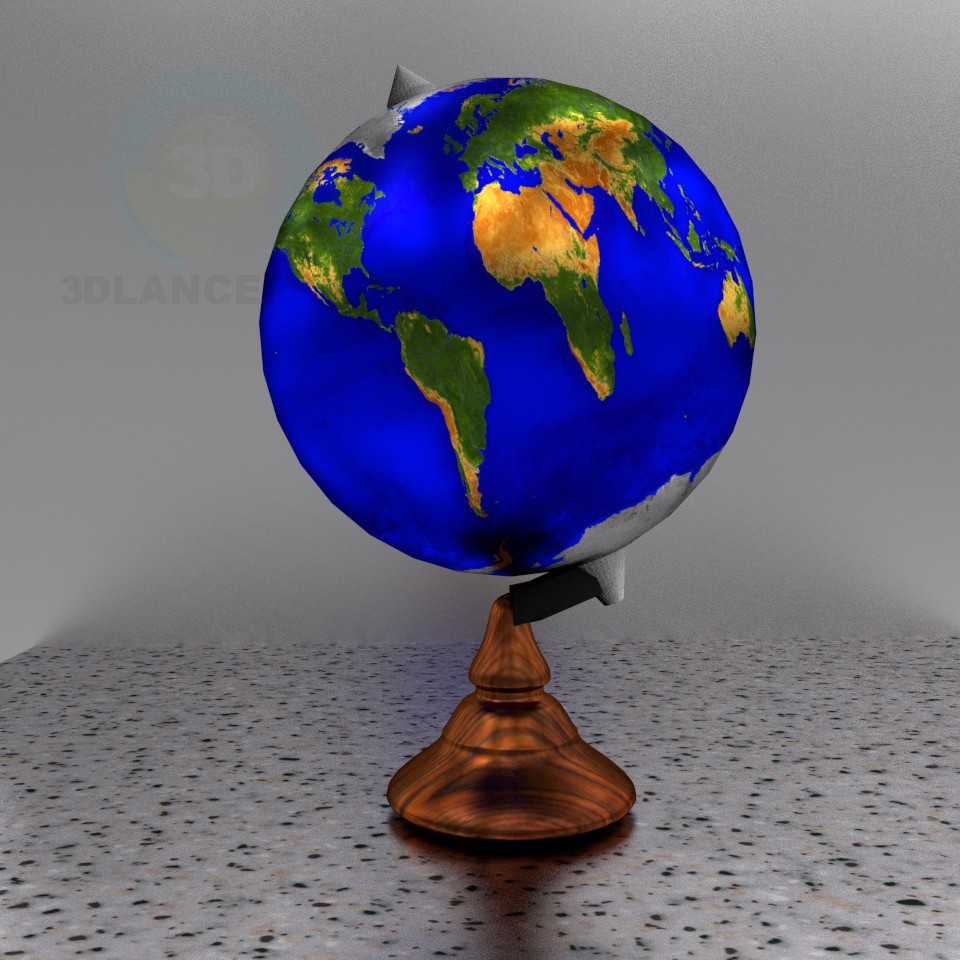 3d model mundo - vista previa