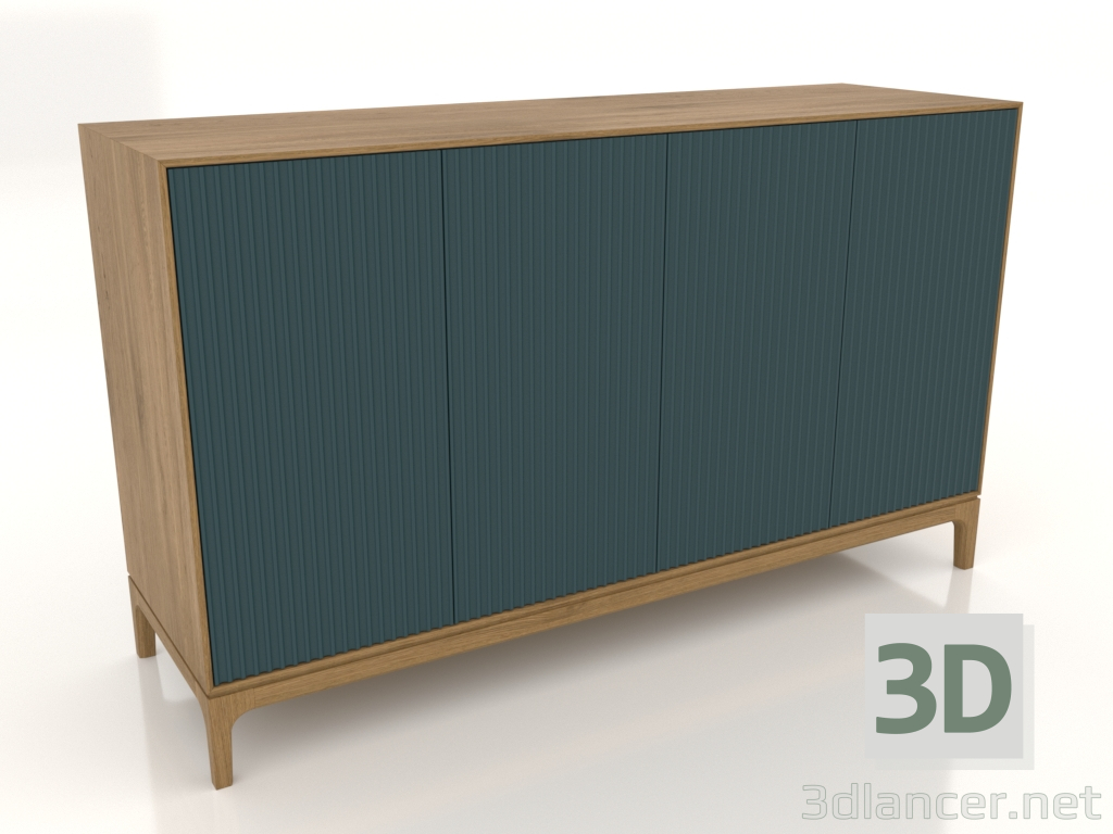 3d model FARGO TV stand with milled facades 1600x500x950 mm (sea wave, natural oak, option 1) - preview