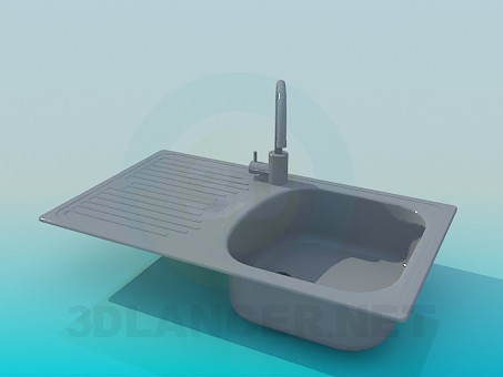 3d model Kitchen sink - preview 3d model Kitchen sink - preview