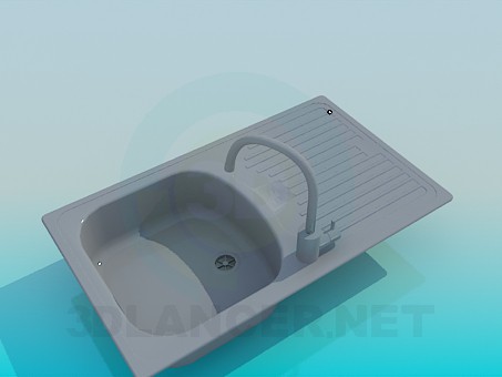 3d model Kitchen sink - preview 3d model Kitchen sink - preview