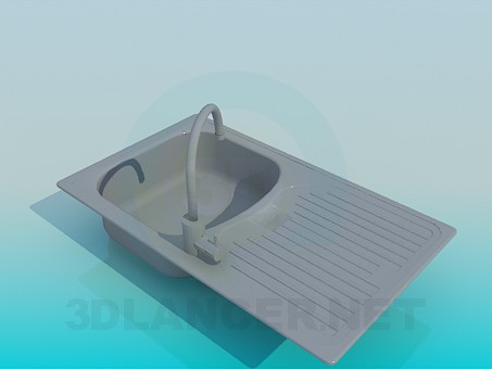 3d model Kitchen sink - preview 3d model Kitchen sink - preview