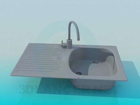 3d model Kitchen sink - preview 3d model Kitchen sink - preview