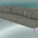 3d model Sofa Fly Triple (SC12, 80x240 N 70cm, White oiled oak with Hot Madison 094) - preview