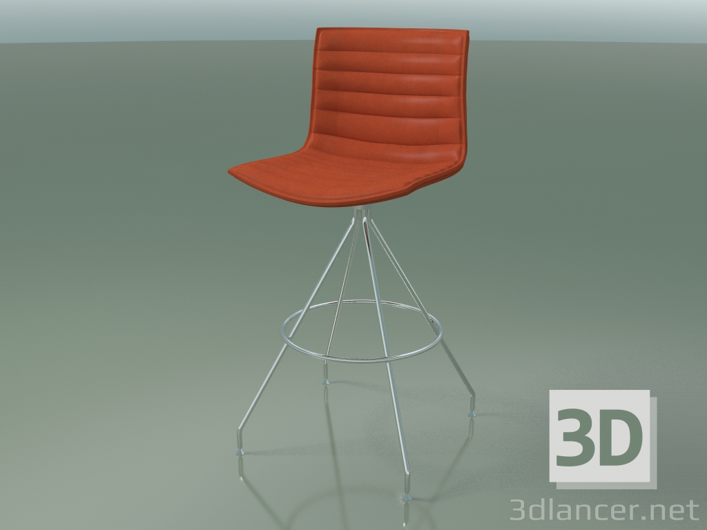 Modelo 3d Cadeira alta 0493 (com estofamento em couro) - preview
