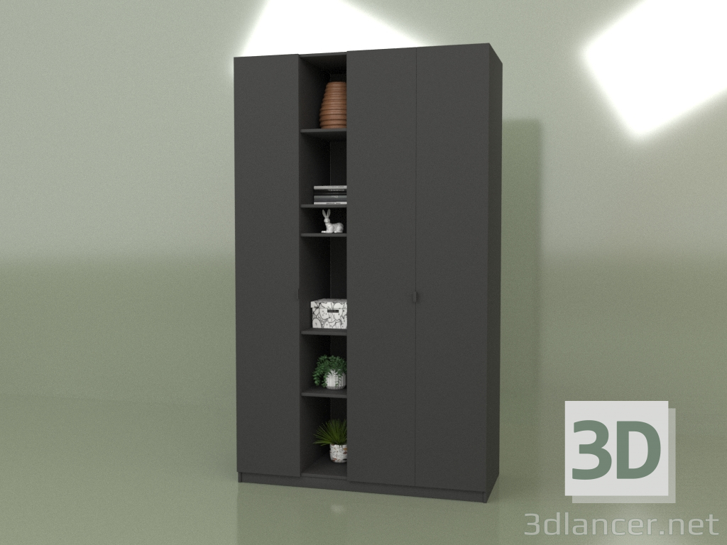 modèle 3D Armoire Max avec étagères décoratives (10143) - preview