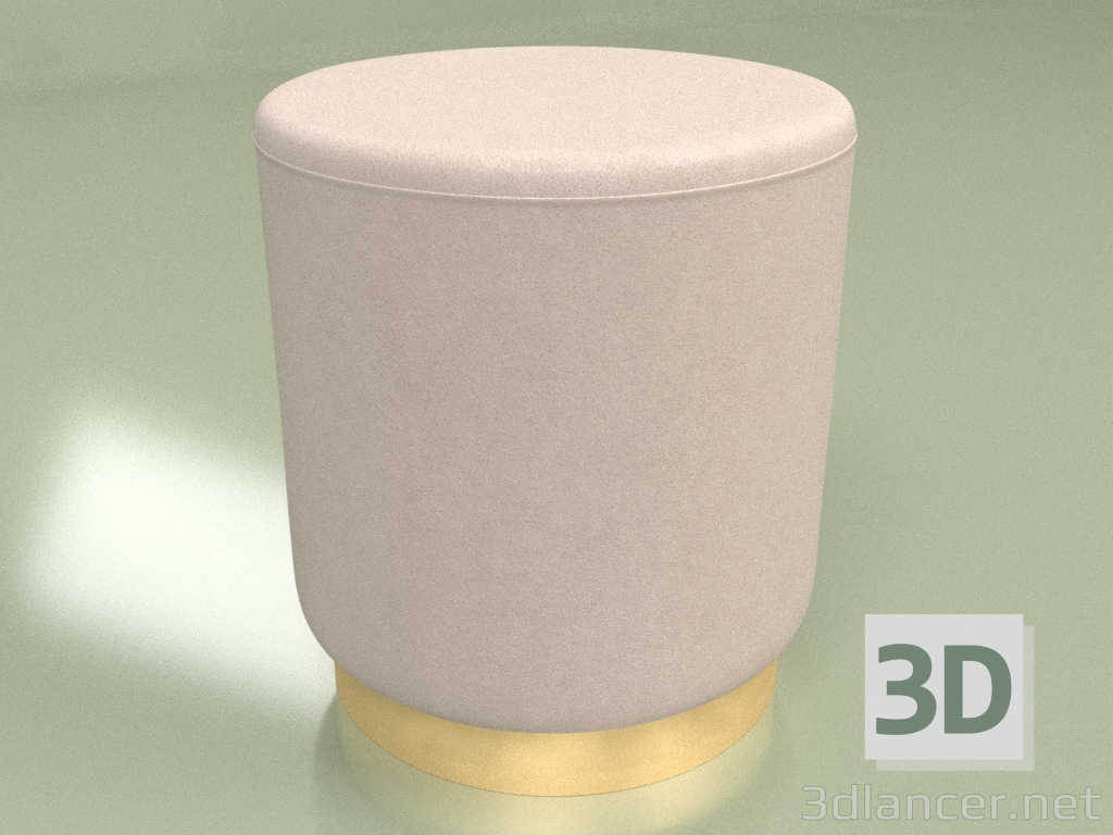 modello 3D Pouf Dior diametro 40 (marrone) - anteprima