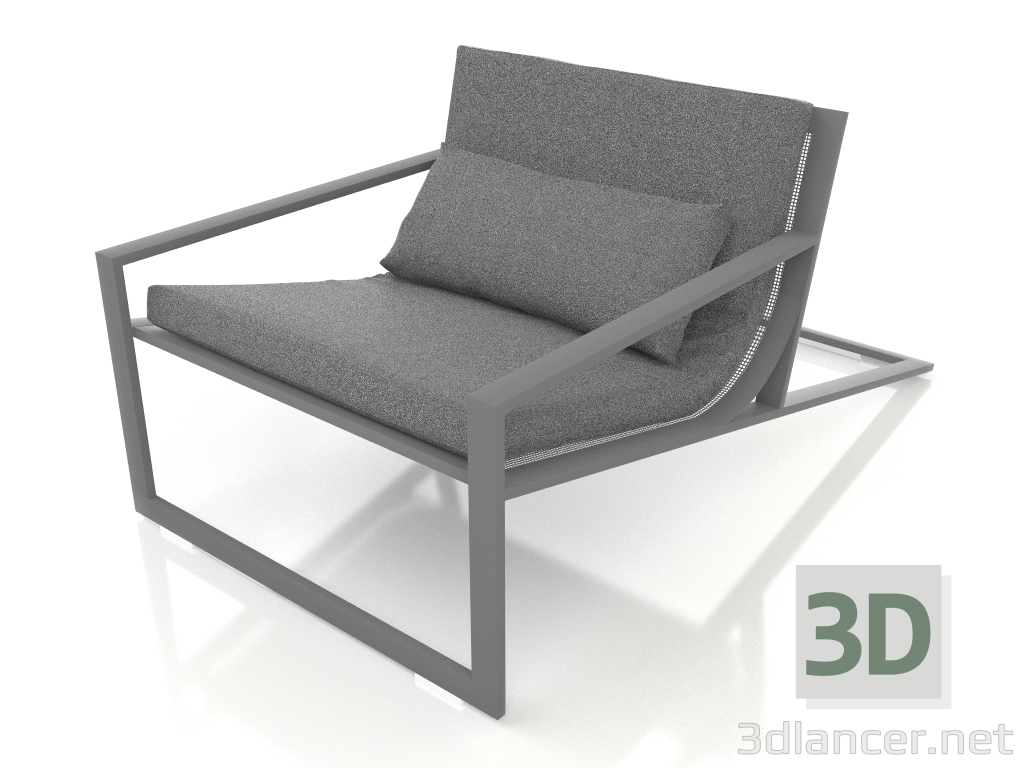 3D modeli Benzersiz kulüp sandalyesi (Antrasit) - önizleme