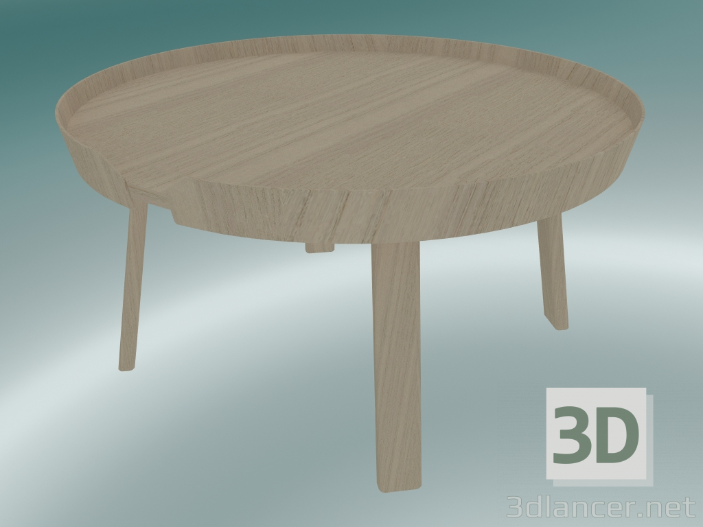 modello 3D Tavolino Around (grande, rovere) - anteprima