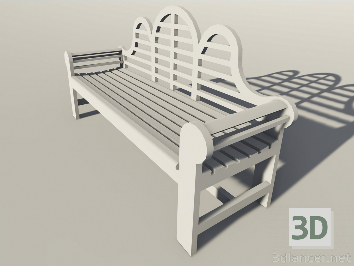 3d model The garden bench - preview