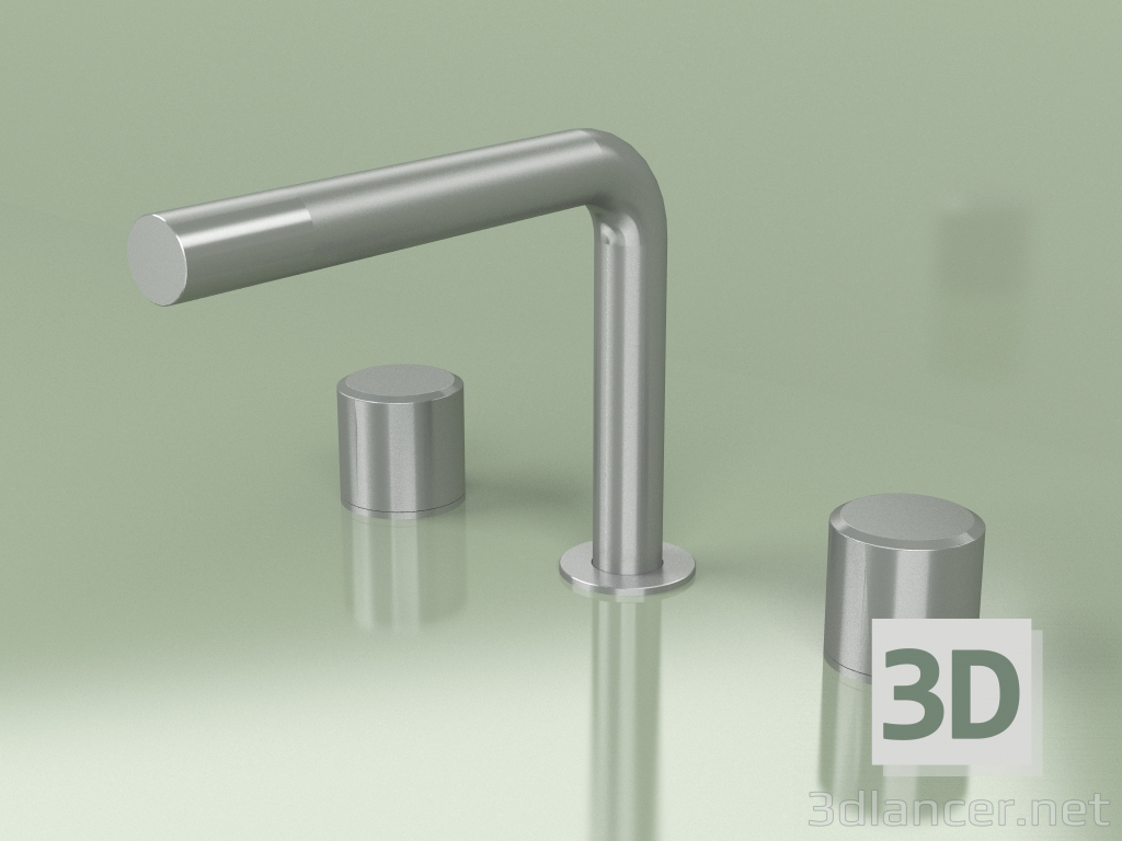 3d model Set of 2 shut-off valves with spout H 143 mm (16 07 V, AS) - preview