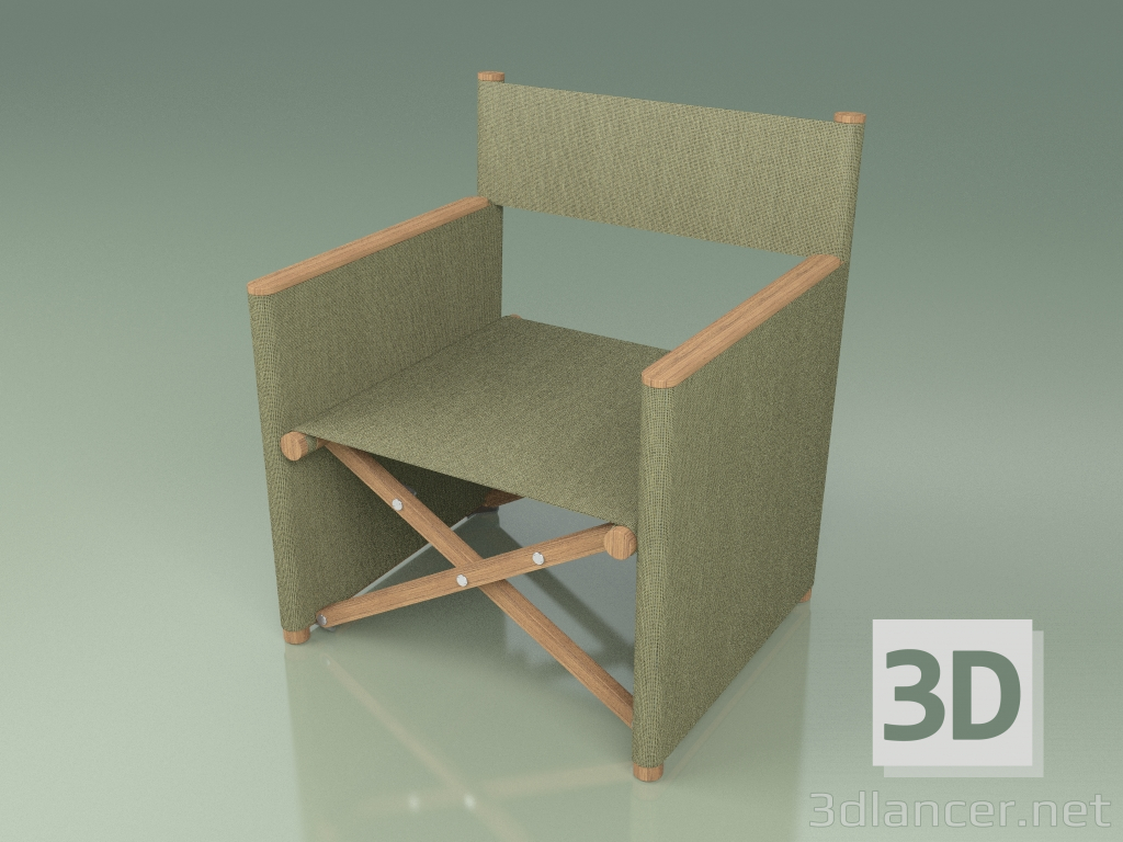 3D Modell Freizeit Regiestuhl 002 (Olive) - Vorschau