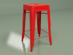 Chaise semi-bar Marais Color 2 (rouge)