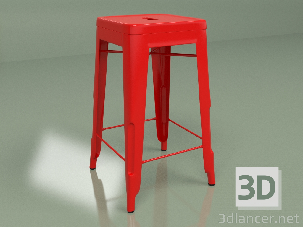 modèle 3D Chaise semi-bar Marais Color 2 (rouge) - preview