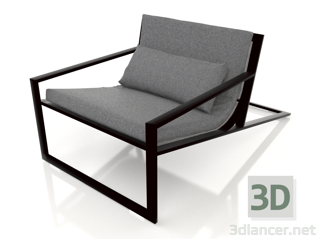 3d model Unique club chair (Black) - preview