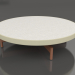 modèle 3D Table basse ronde Ø90x22 (Or, DEKTON Sirocco) - preview