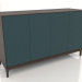 3d model FARGO TV stand with milled facades 1600x500x950 mm (sea wave, dark oak, option 1) - preview