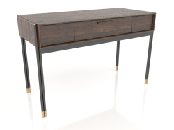 Туалетный столик, шпон эбони, черный матовый лак (124.2x55x78 см)