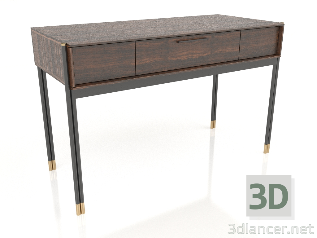 3d model Tocador, chapa de ébano, lacado negro mate (124,2x55x78 cm) - vista previa
