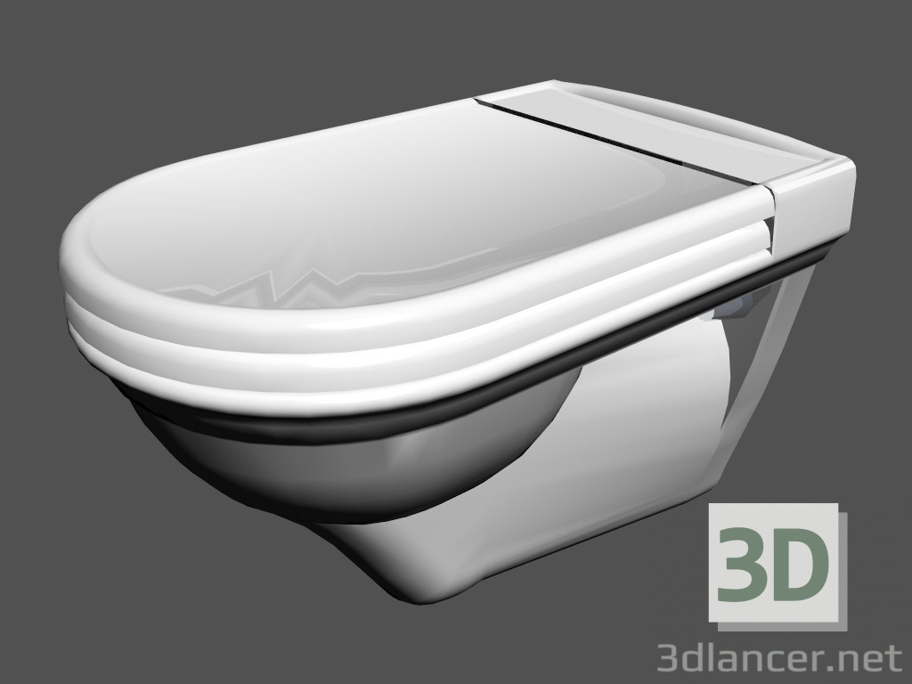 modello 3D Parete toilette l vienna WC2 821.580 - anteprima