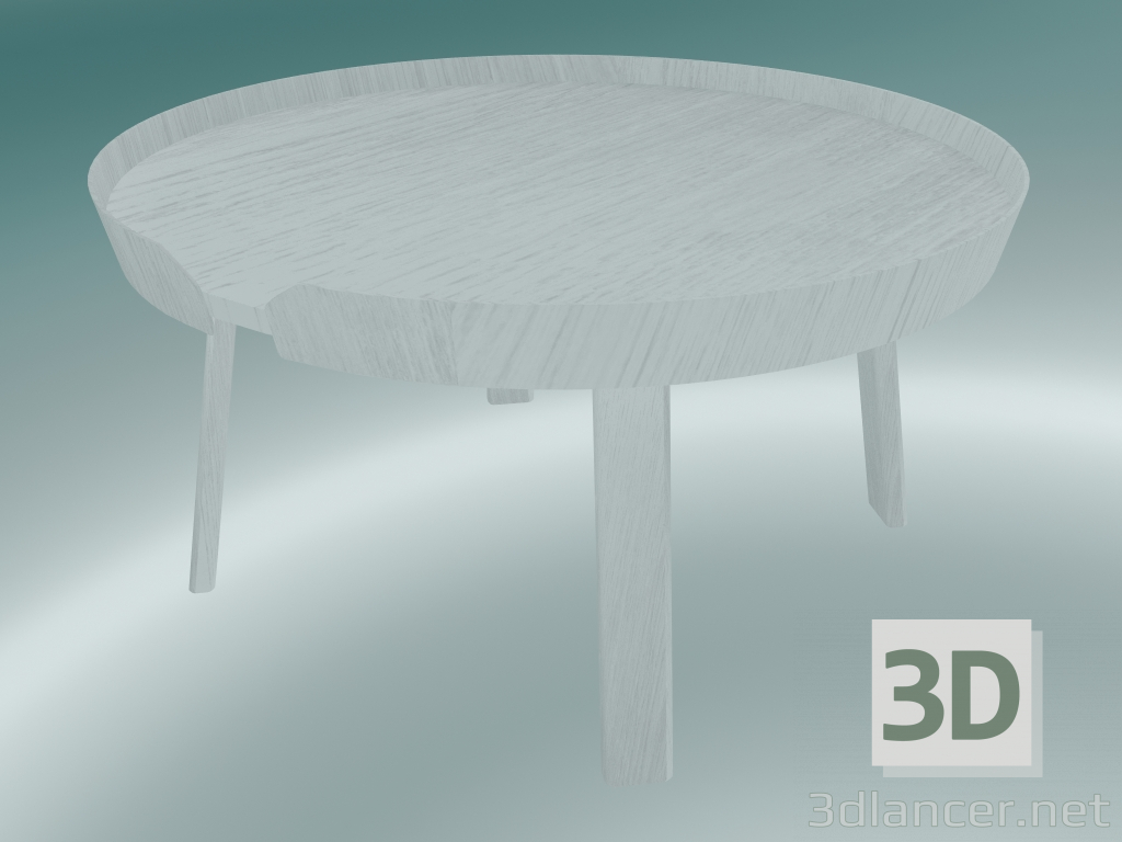 3 डी मॉडल कॉफी टेबल लगभग (बड़े, सफेद) - पूर्वावलोकन