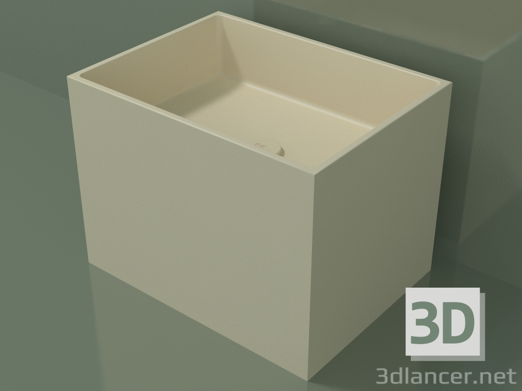 3D Modell Arbeitsplatte Waschbecken (01UN22101, Knochen C39, L 48, P 36, H 36 cm) - Vorschau