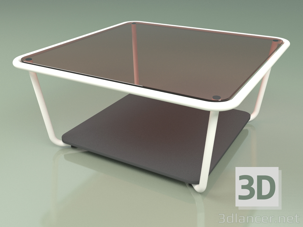 modello 3D Tavolino 001 (Vetro Bronzato, Metallo Latte, HPL Grigio) - anteprima