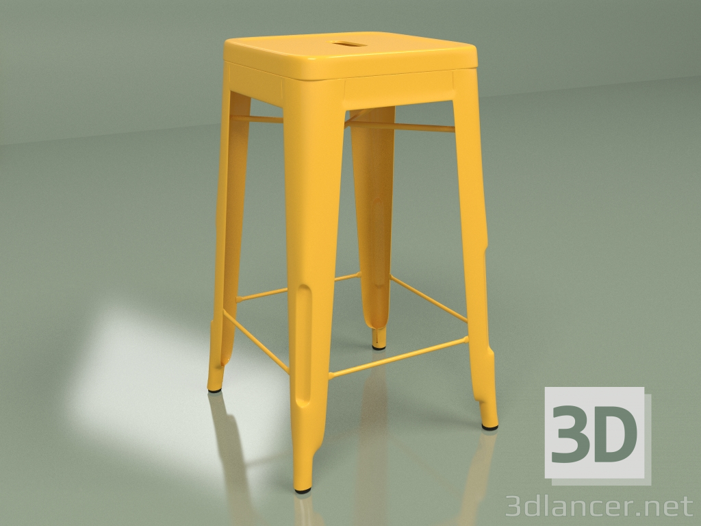modello 3D Sedia semi-bar Marais Color 2 (giallo) - anteprima