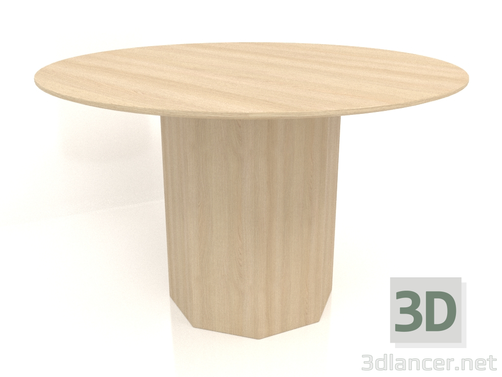 modello 3D Tavolo da pranzo DT 11 (P=1200х750, legno bianco) - anteprima