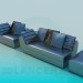 3d model A set of upholstered furniture - preview