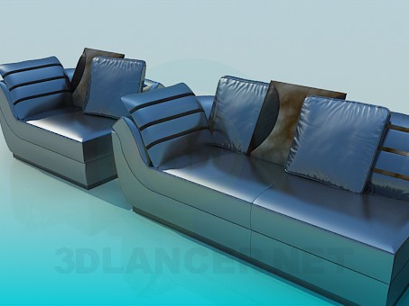 modelo 3D Un conjunto de muebles tapizados - escuchar modelo 3D Un conjunto de muebles tapizados - escuchar