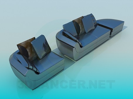 modelo 3D Un conjunto de muebles tapizados - escuchar modelo 3D Un conjunto de muebles tapizados - escuchar