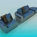 3d model A set of upholstered furniture - preview