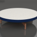 modèle 3D Table basse ronde Ø90x22 (Bleu nuit, DEKTON Sirocco) - preview