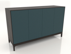 Mueble de TV FARGO con frontales fresados 1600x500x950 mm (ola marina, roble wengué, opción 1)