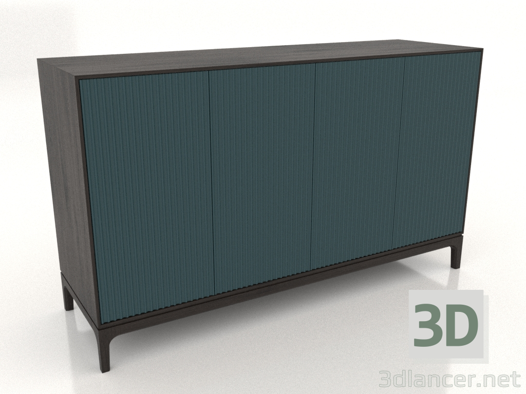 3d model FARGO TV stand with milled facades 1600x500x950 mm (sea wave, wenge oak, option 1) - preview