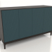 3d model FARGO TV stand with milled facades 1600x500x950 mm (sea wave, wenge oak, option 1) - preview