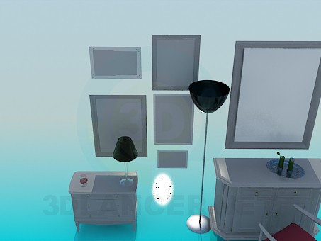 3d model furniture set - preview 3d model furniture set - preview
