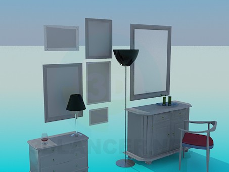 3d model furniture set - preview 3d model furniture set - preview