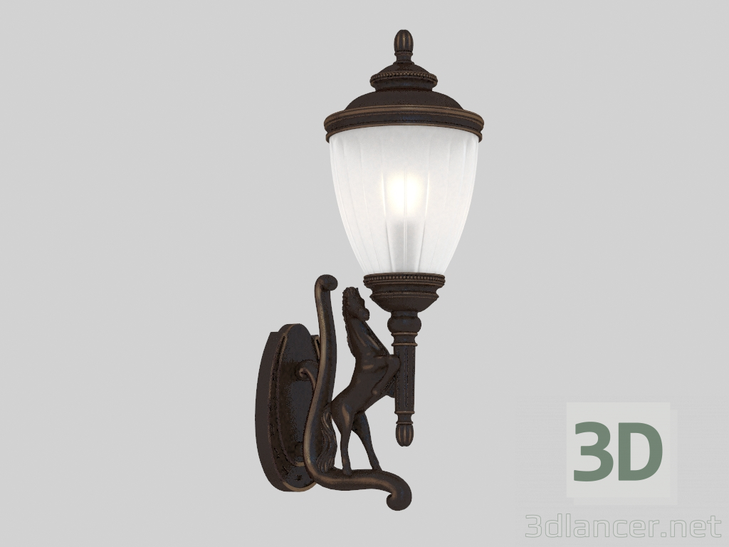 modèle 3D mur rue lumière gardes (1334-1W) - preview