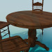 modèle 3D Tables en bois et chaises dans le jeu - preview